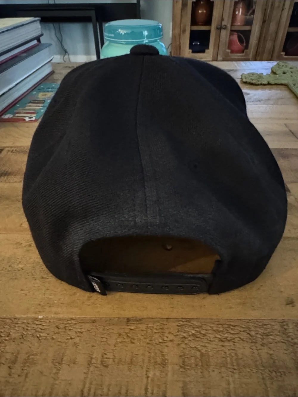 Vans Black Snapback Hat with White Box Logo-Youth Size
